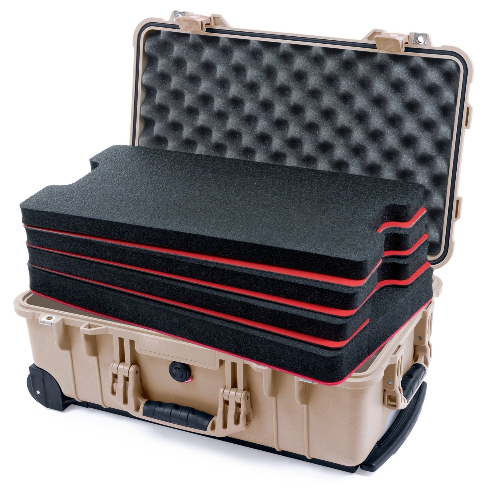 Pelican 1510 Case - Desert Tan - DIY Tool Foam Kit / Convolute Lid Foam