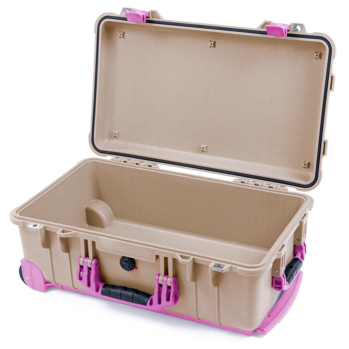 Pelican 1510 Case - Desert Tan & Magenta Trolley