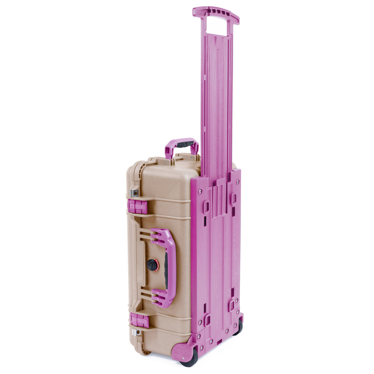 Pelican 1510 Case - Desert Tan & Magenta Trolley