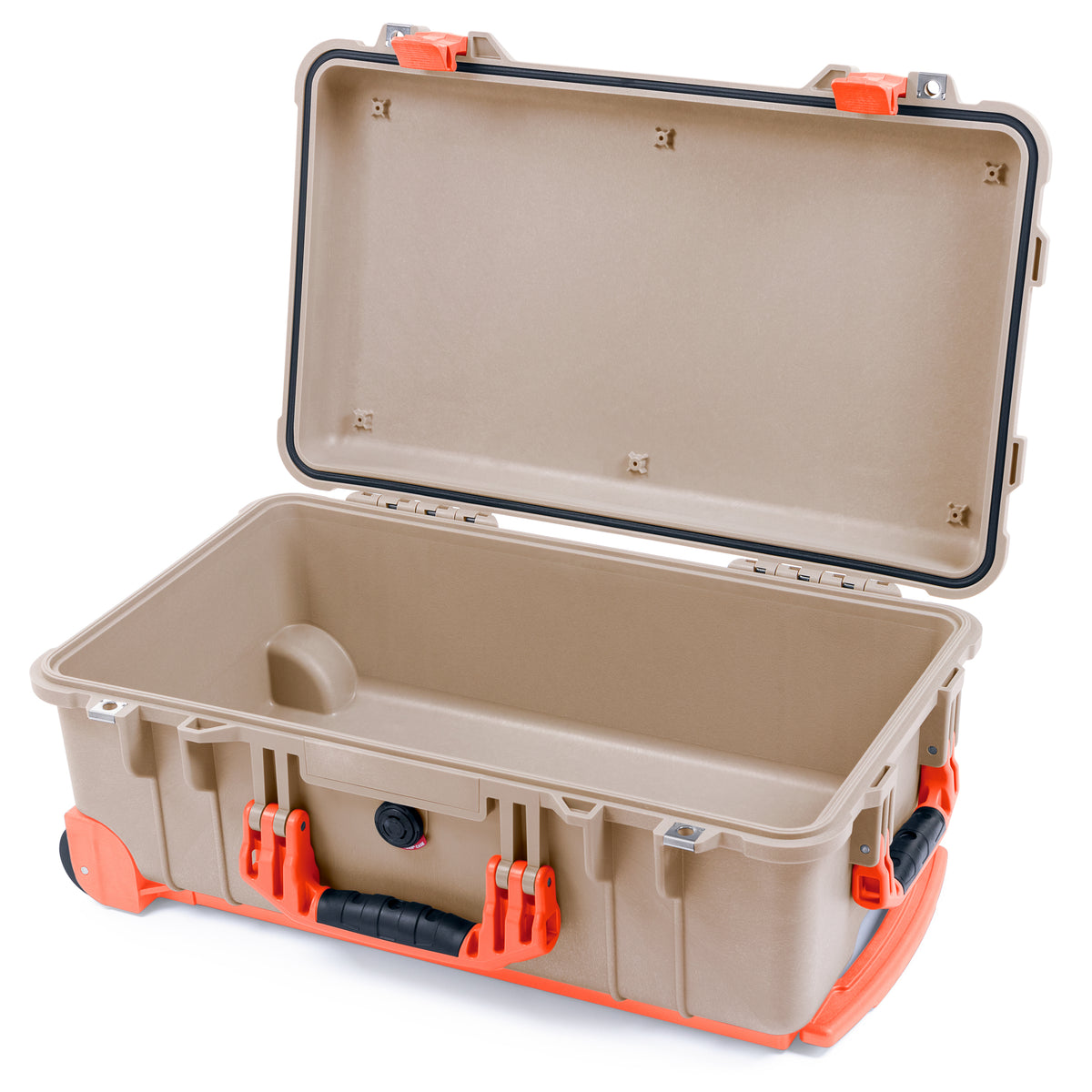 Pelican 1510 Case - Desert Tan & Orange Trolley
