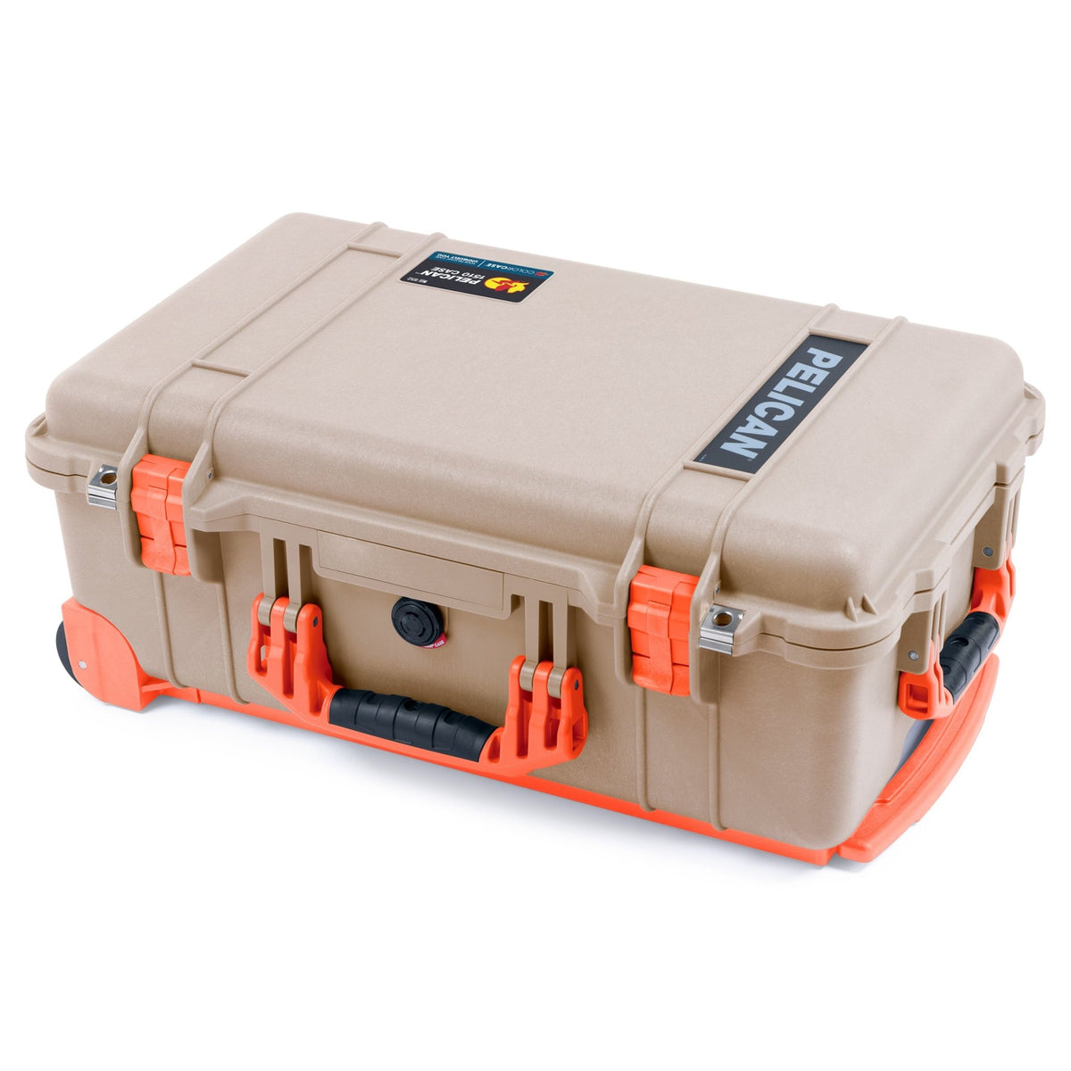 Pelican 1510 Case - Desert Tan &amp; Orange Trolley - Empty (Case Only)