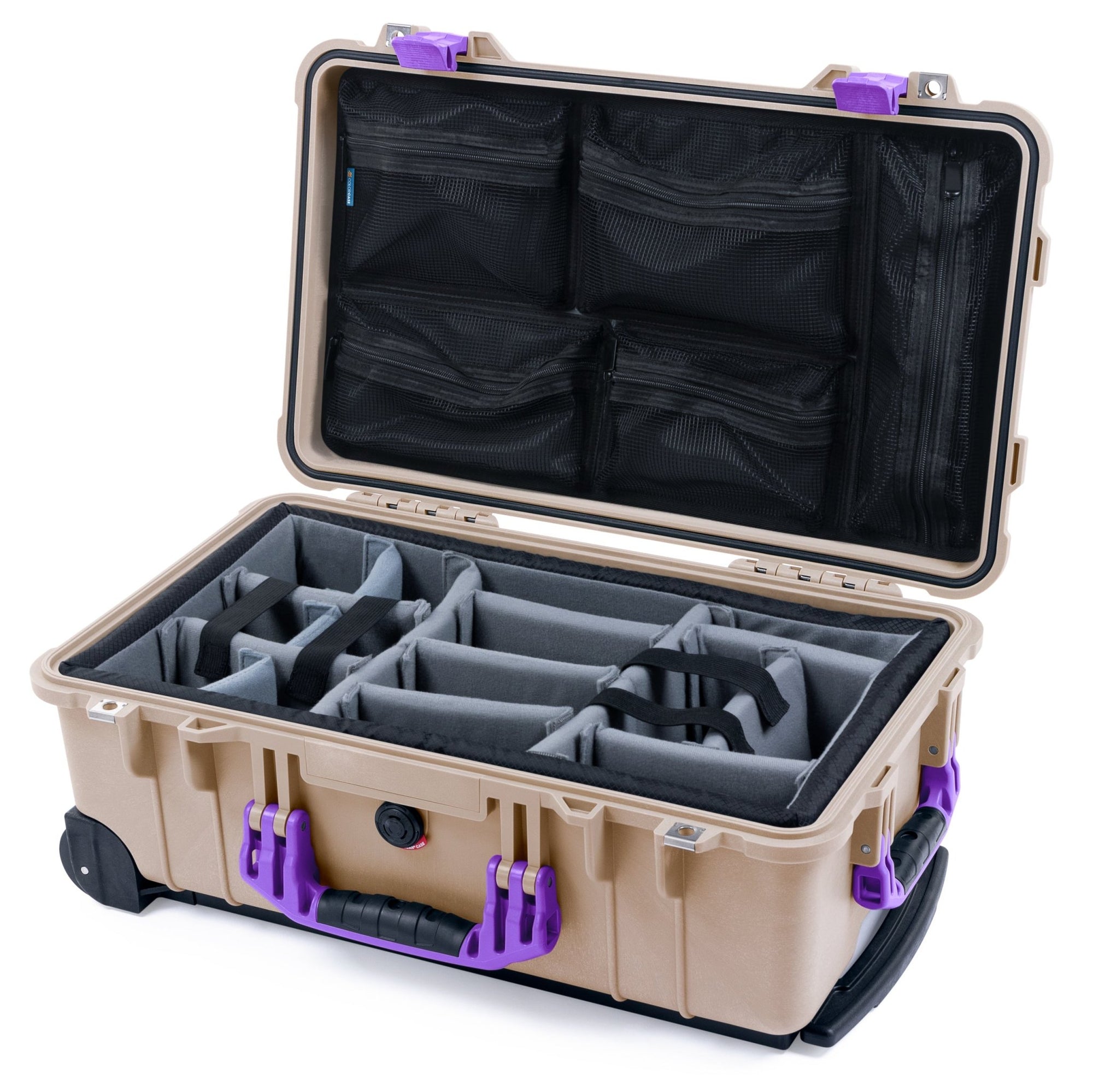 Pelican 1510 Case - Desert Tan & Purple - ColorCase