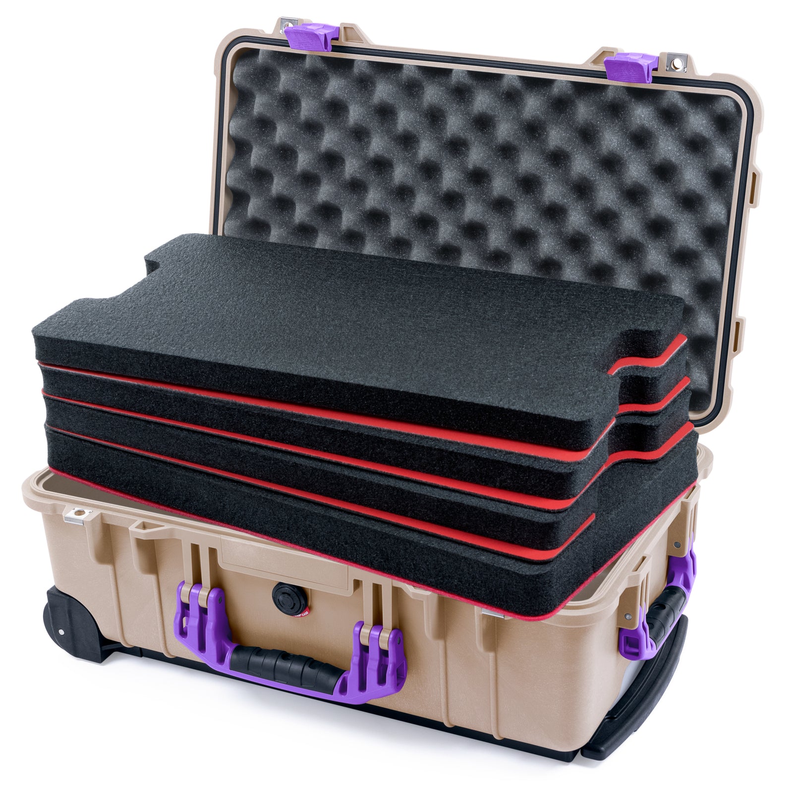 Pelican 1510 Case - Desert Tan & Purple