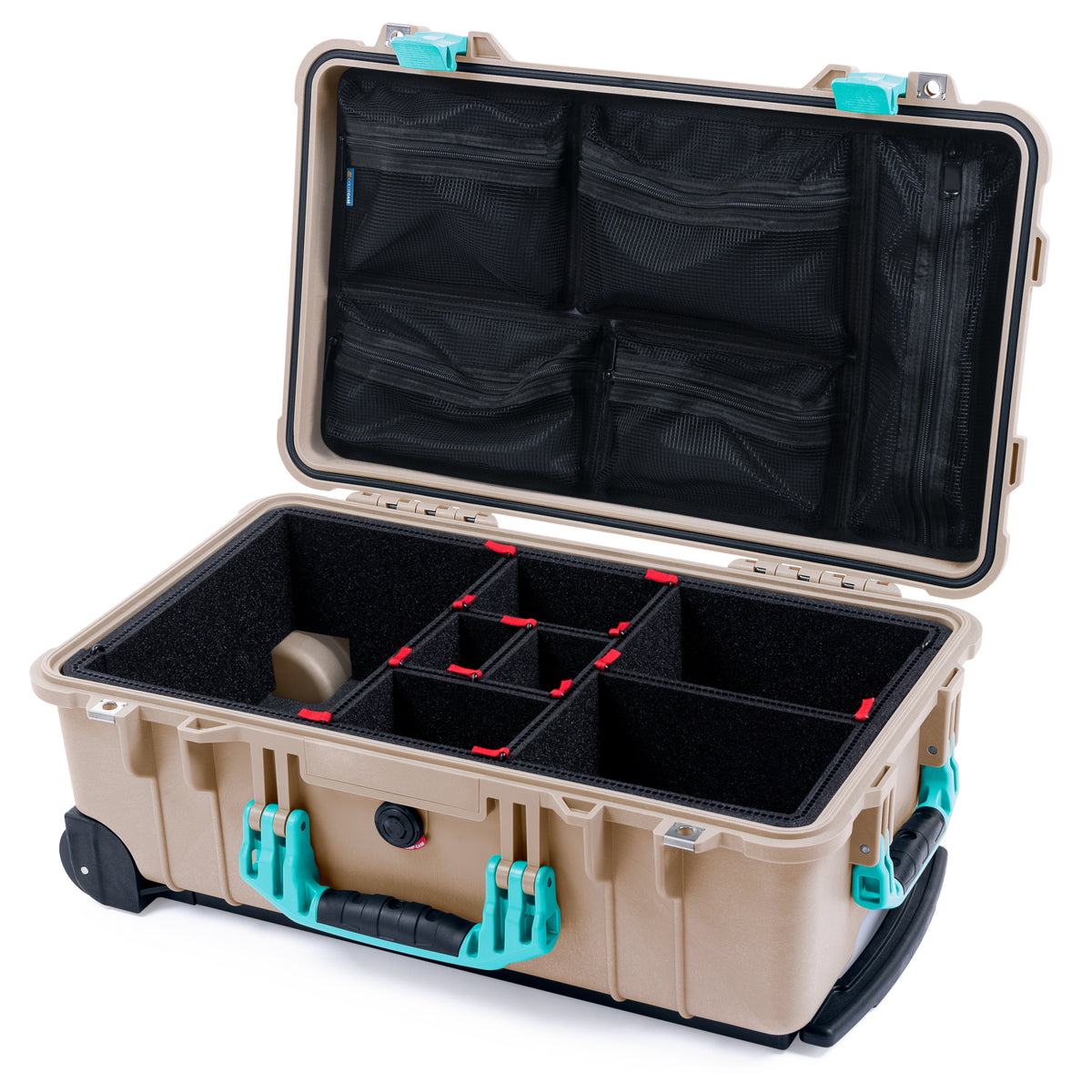 Pelican 1510 Case - Desert Tan & Teal