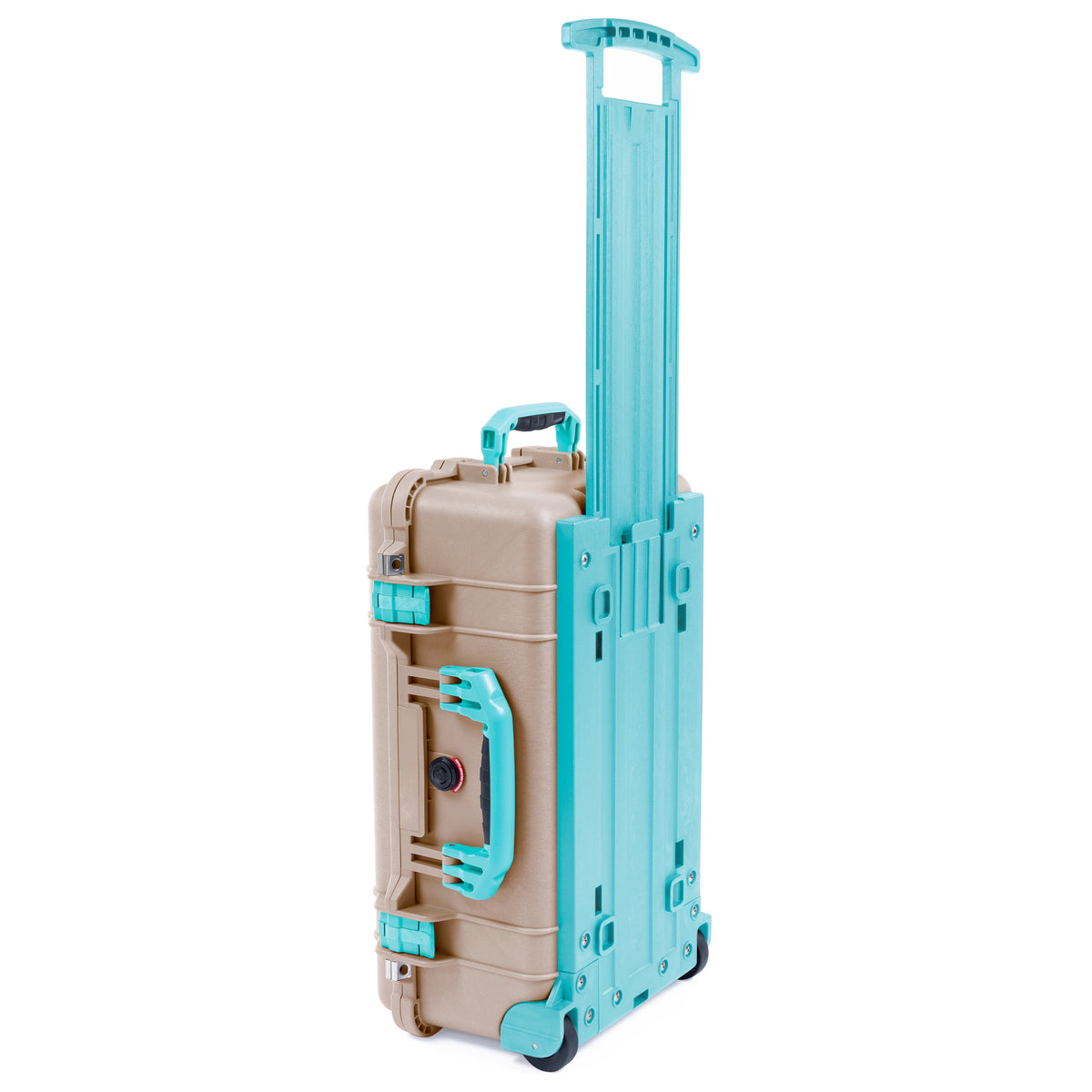 Pelican 1510 Case - Desert Tan & Teal Trolley
