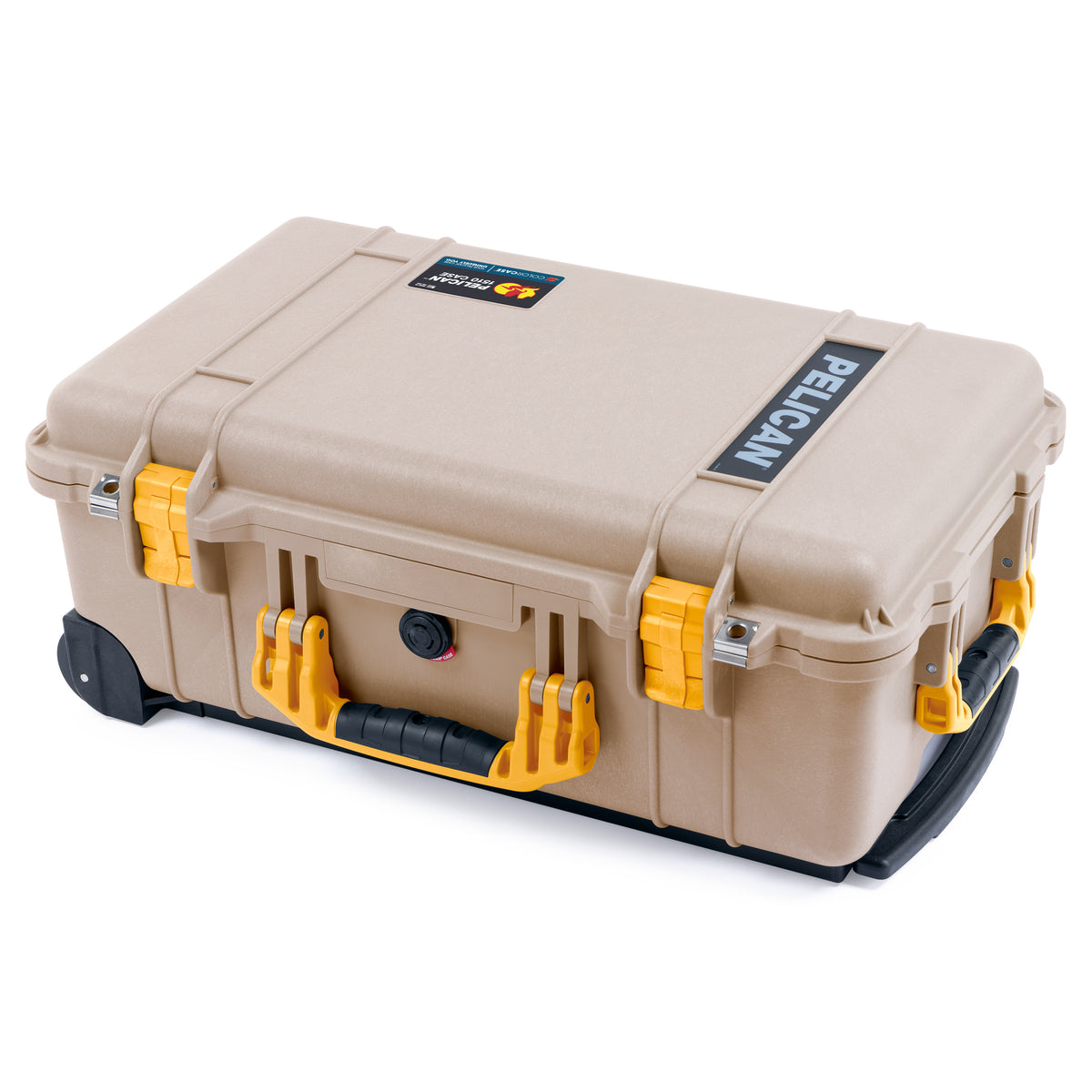Pelican 1510 Case - Desert Tan &amp; Yellow Trolley