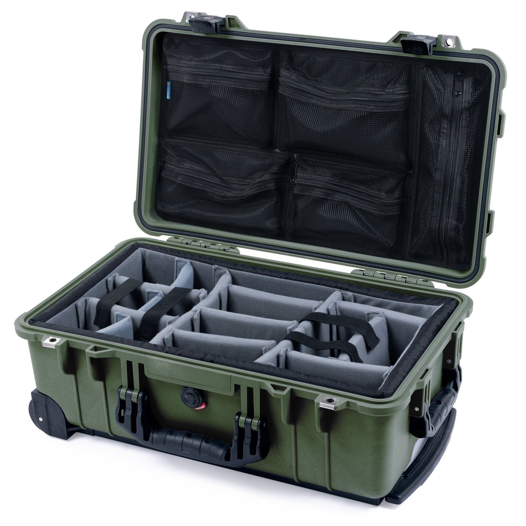 Pelican 1510 Case: OD Green with Black Handles and Latches - ColorCase