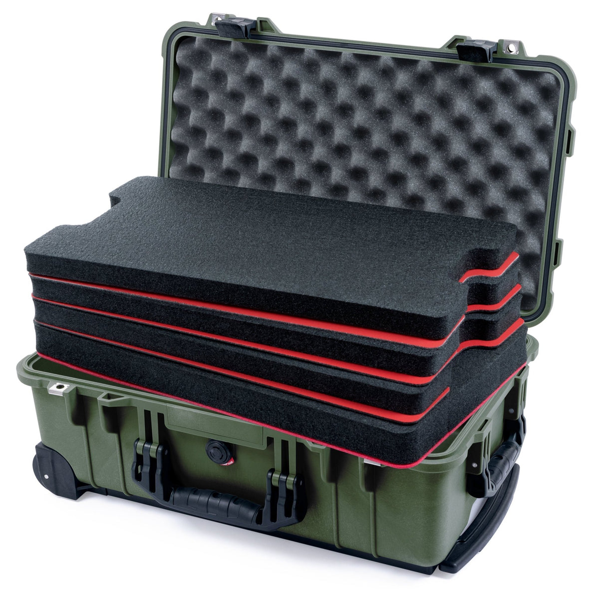 Pelican 1510 Case - OD Green &amp; Black - DIY Tool Foam Kit / Convolute Lid Foam
