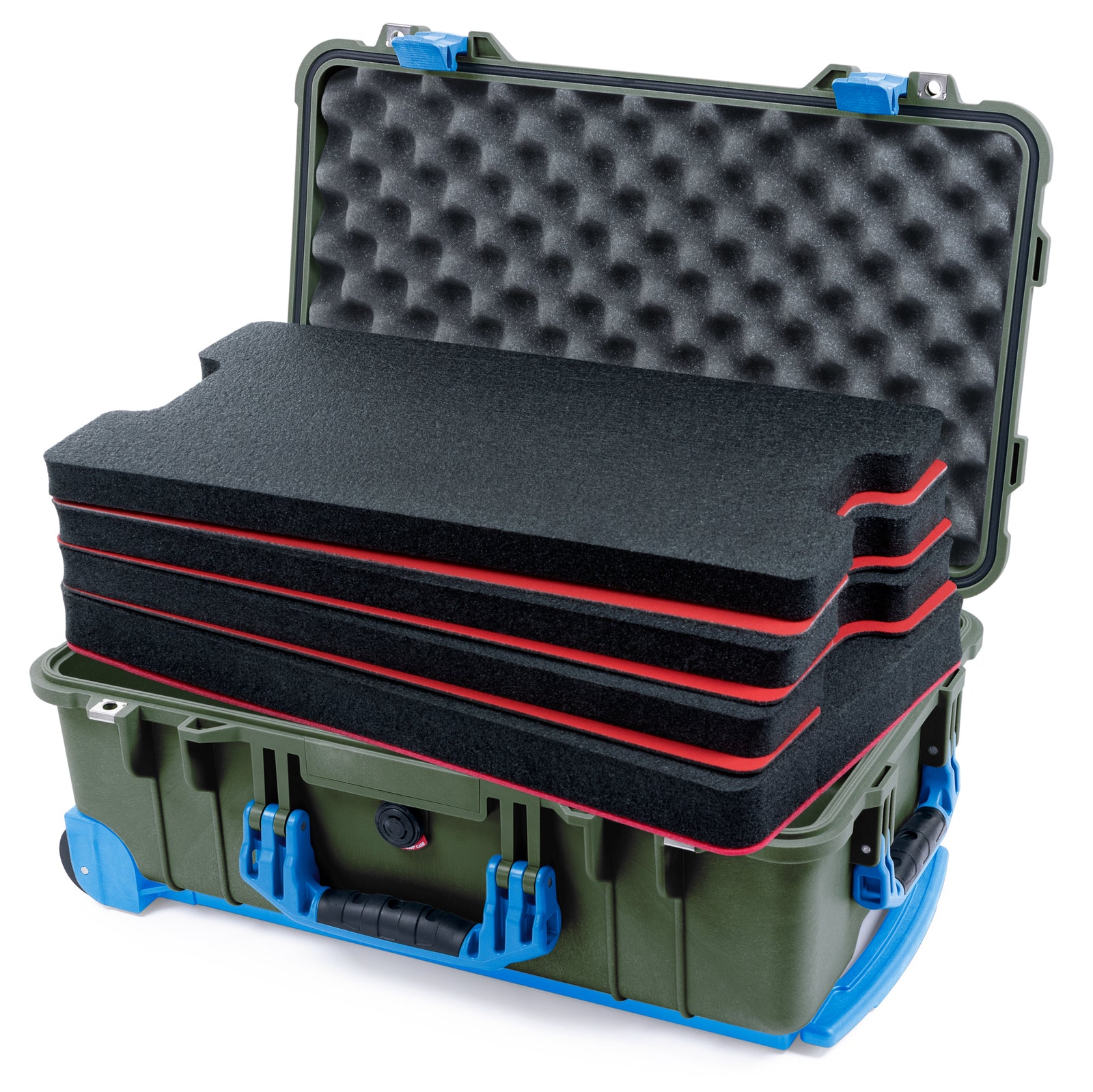 Pelican 1510 Case - OD Green & Blue Trolley