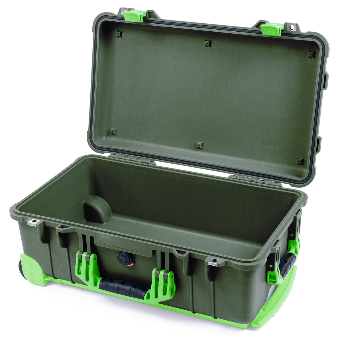 Pelican 1510 Case - OD Green & Lime Green Trolley