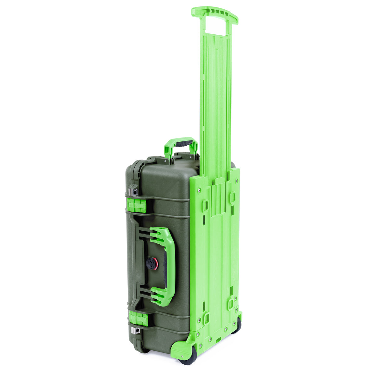 Pelican 1510 Case - OD Green & Lime Green Trolley