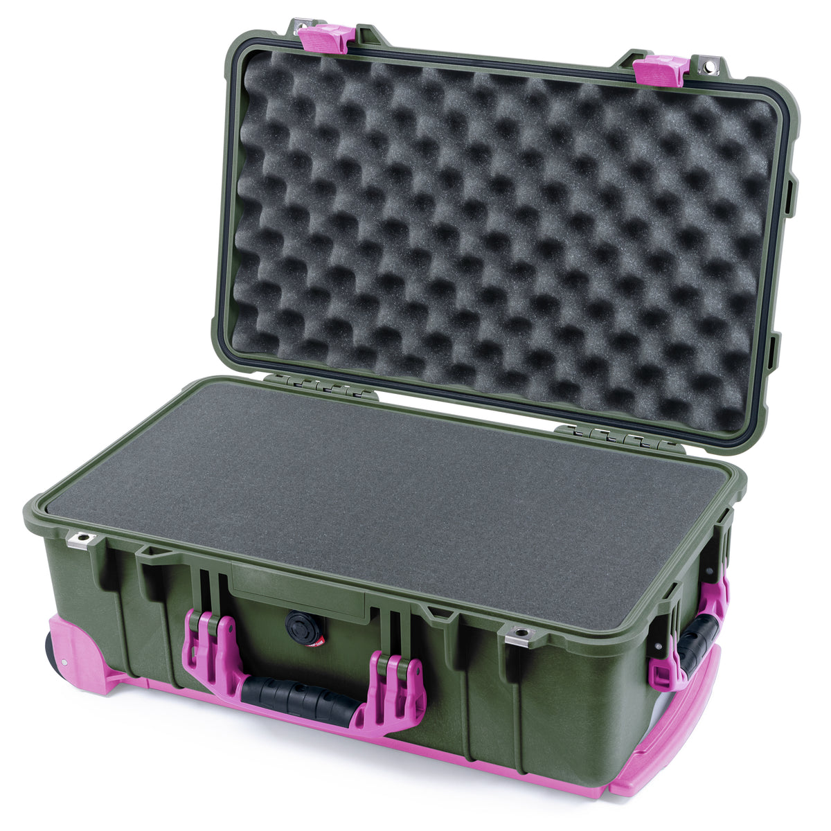 Pelican 1510 Case - OD Green & Magenta Trolley