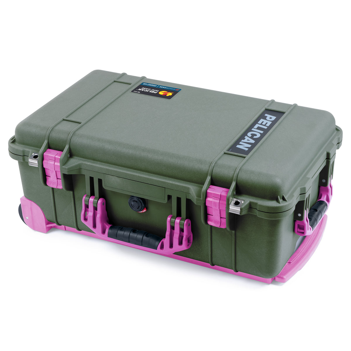 Pelican 1510 Case - OD Green &amp; Magenta Trolley