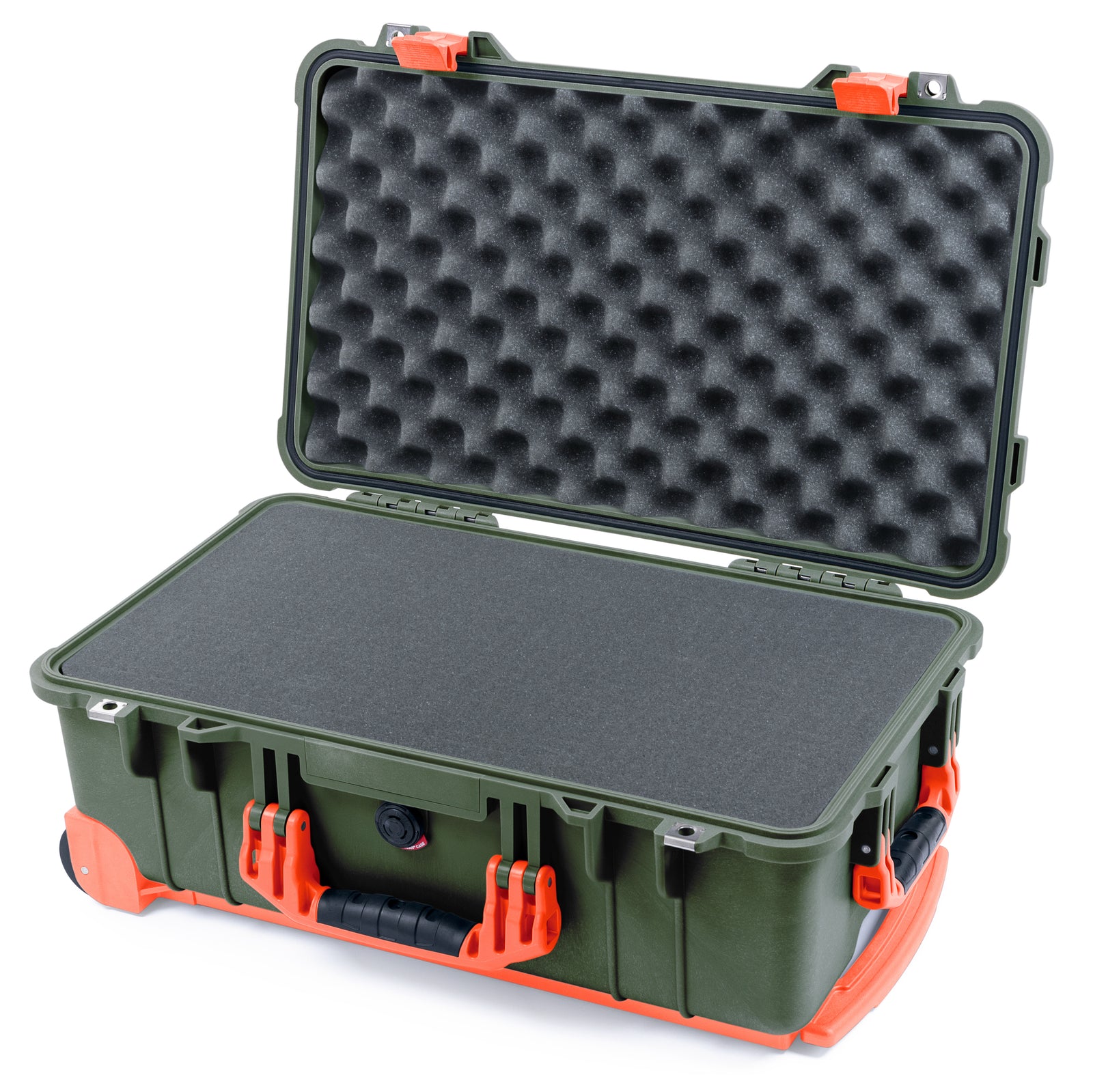 Pelican 1510 Case - OD Green & Orange Trolley