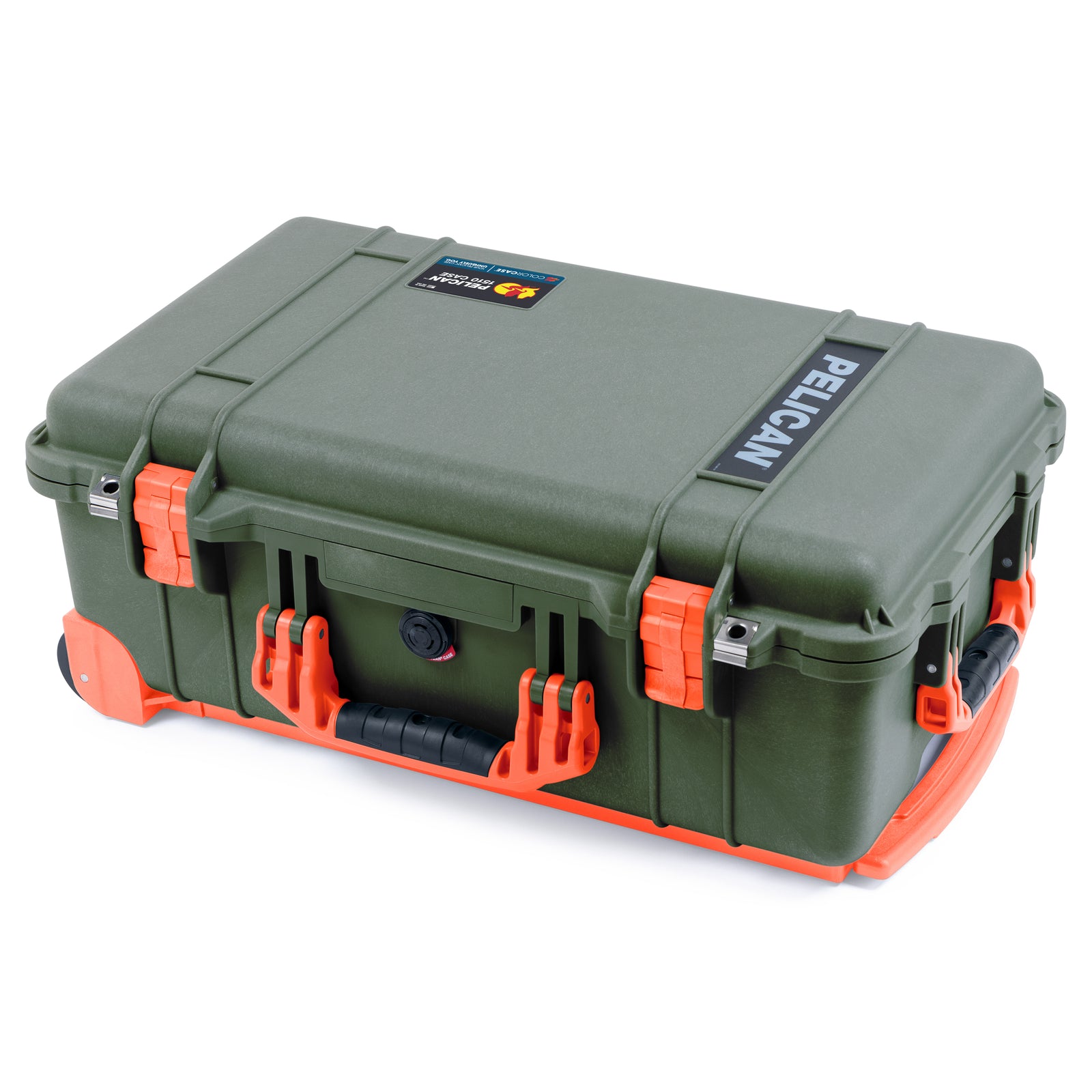 Pelican 1510 Case - OD Green & Orange Trolley