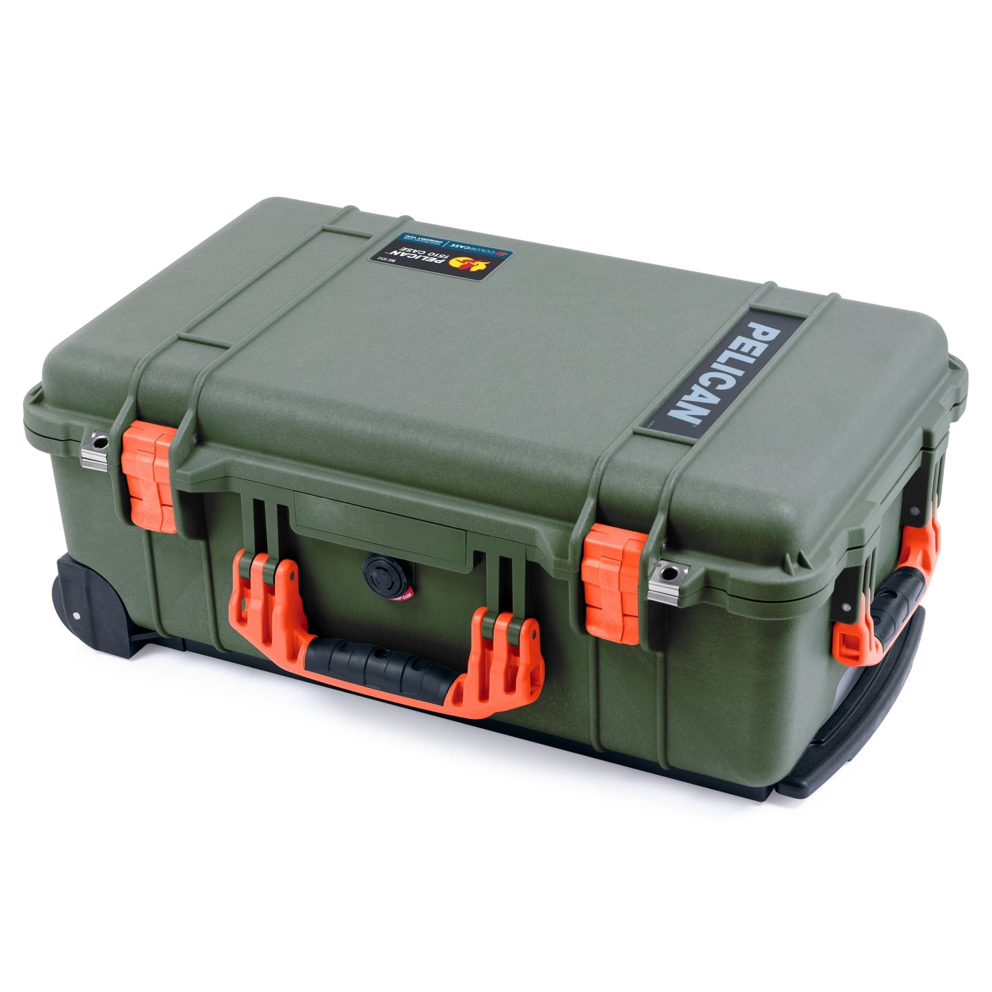 Pelican 1510 Case: OD Green with Orange Handles - ColorCase