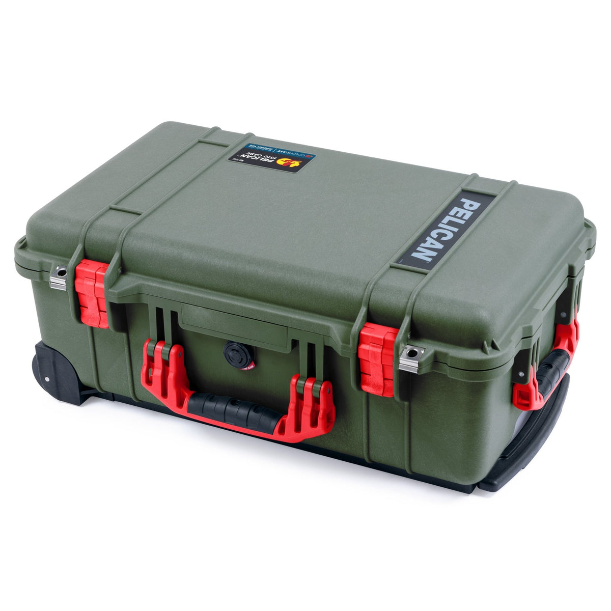 Pelican 1510 Case - OD Green &amp; Red - Empty (Case Only)