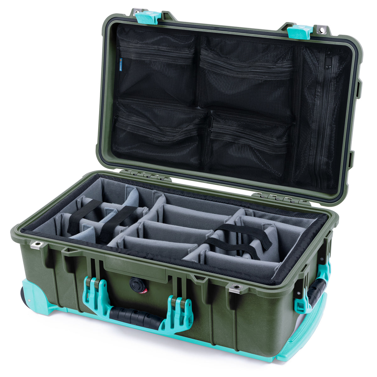 Pelican 1510 Case - OD Green & Teal Trolley