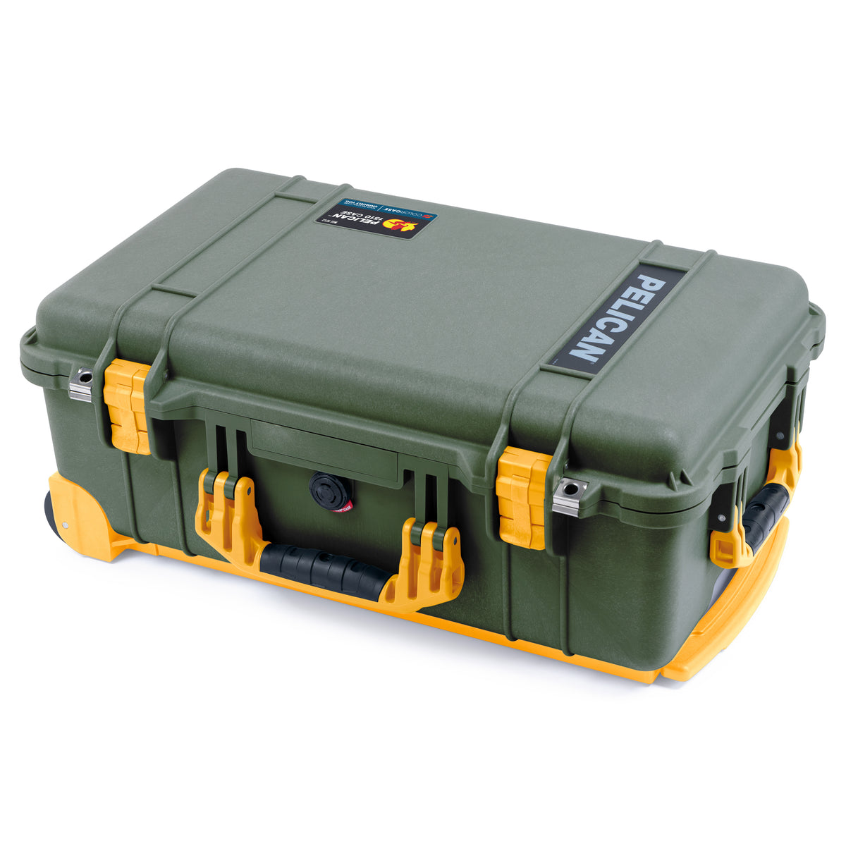 Pelican 1510 Case - OD Green &amp; Yellow Trolley
