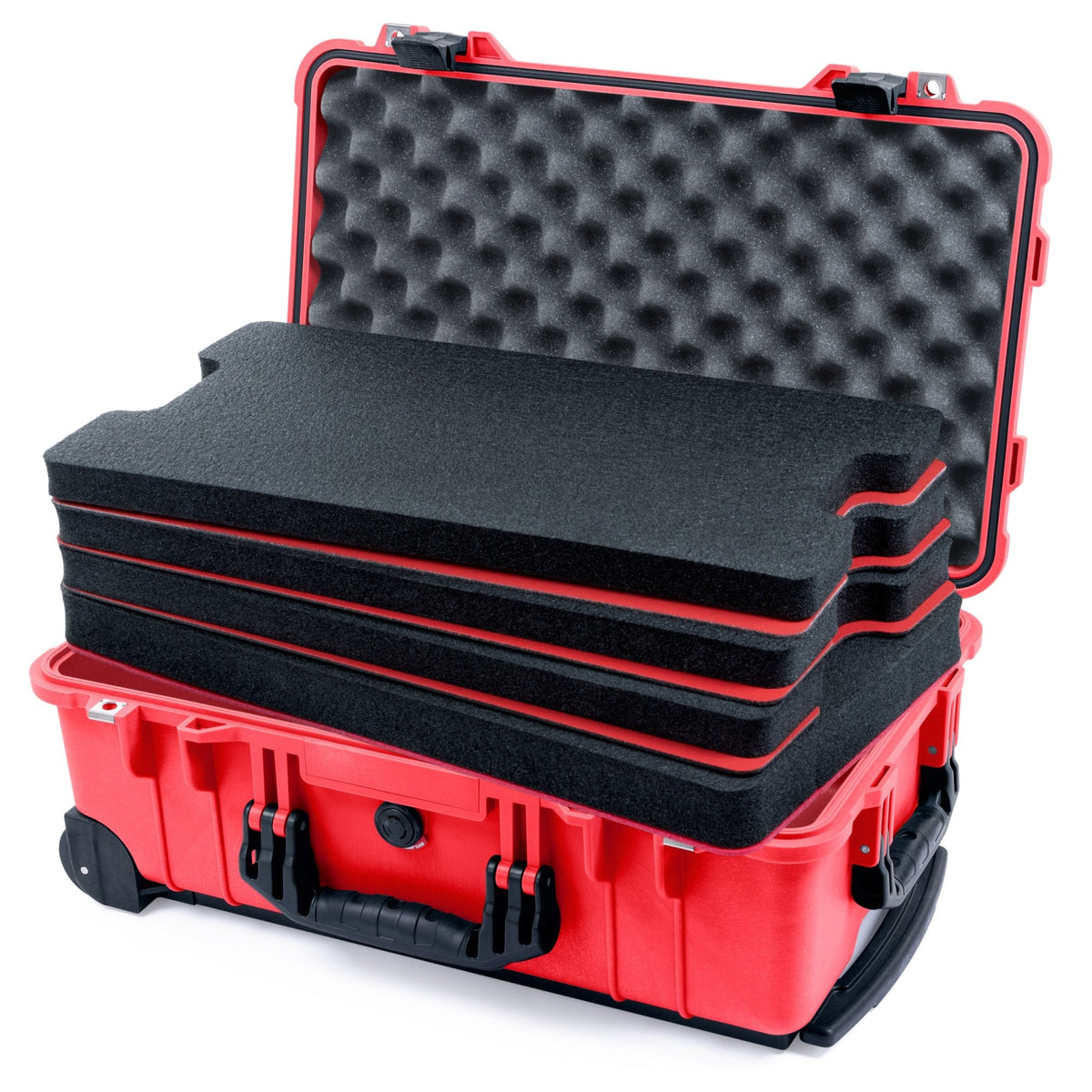 Pelican 1510 Case - Red &amp; Black - DIY Tool Foam Kit / Convolute Lid Foam