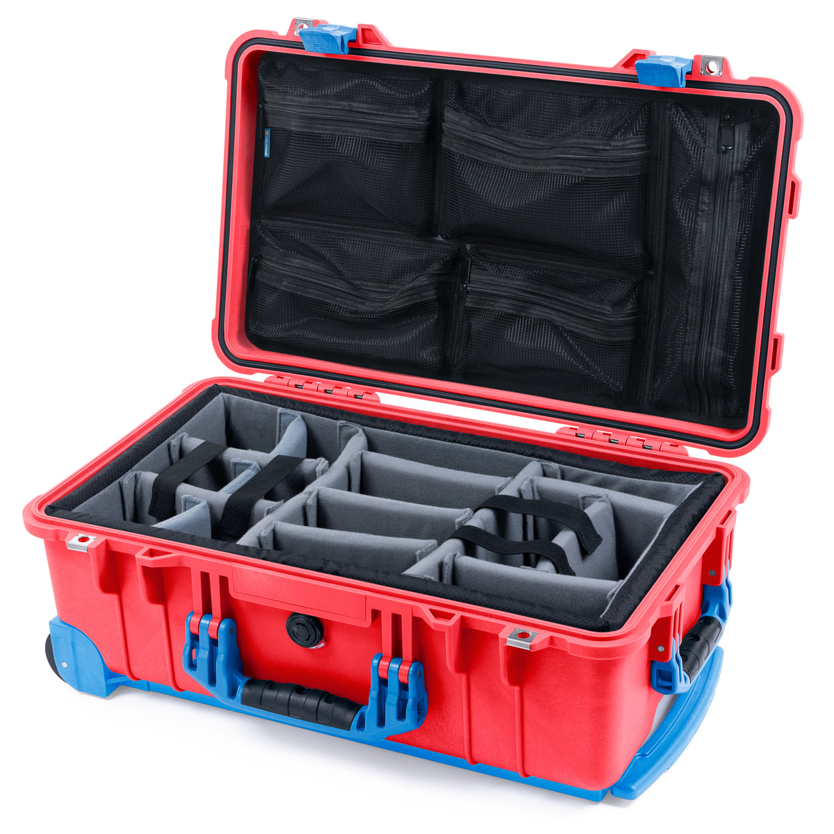 Pelican 1510 Case - Red & Blue Trolley