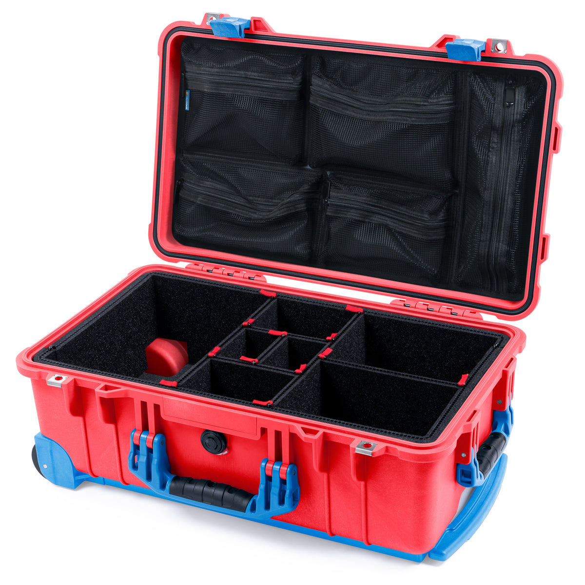 Pelican 1510 Case - Red & Blue Trolley
