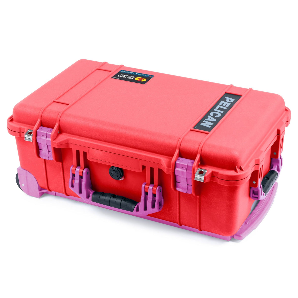 Pelican 1510 Case - Red &amp; Magenta Trolley - Empty (Case Only)