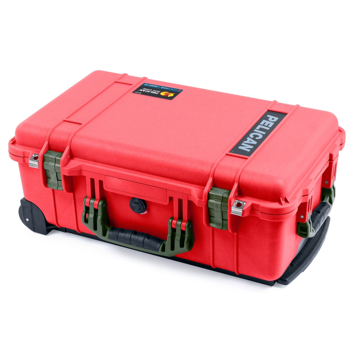 Pelican 1510 Case - Red &amp; OD Green - Empty (Case Only)