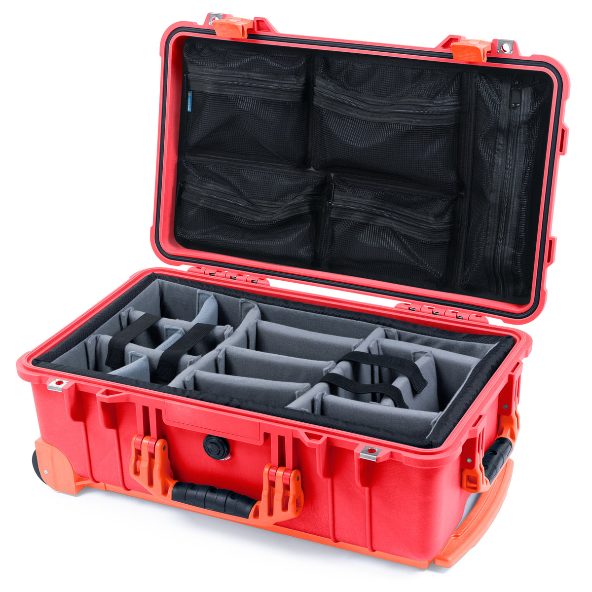 Pelican 1510 Case - Red & Orange Trolley