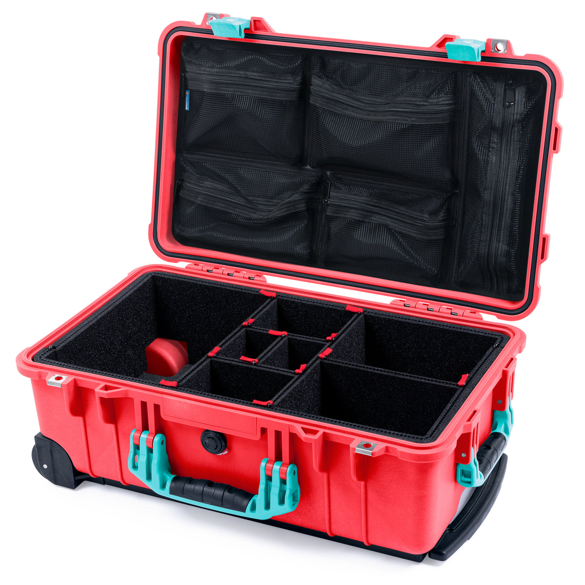 Pelican 1510 Case - Red & Teal