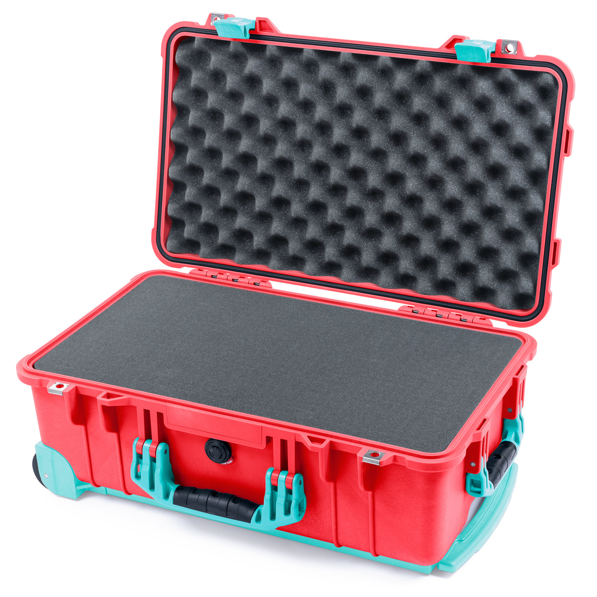 Pelican 1510 Case - Red & Teal Trolley