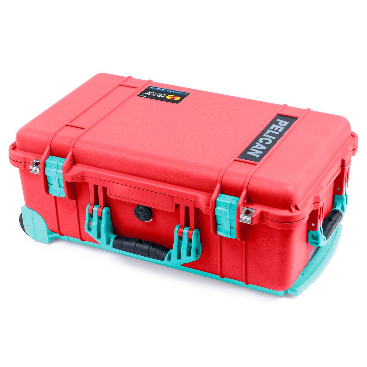 Pelican 1510 Case - Red &amp; Teal Trolley