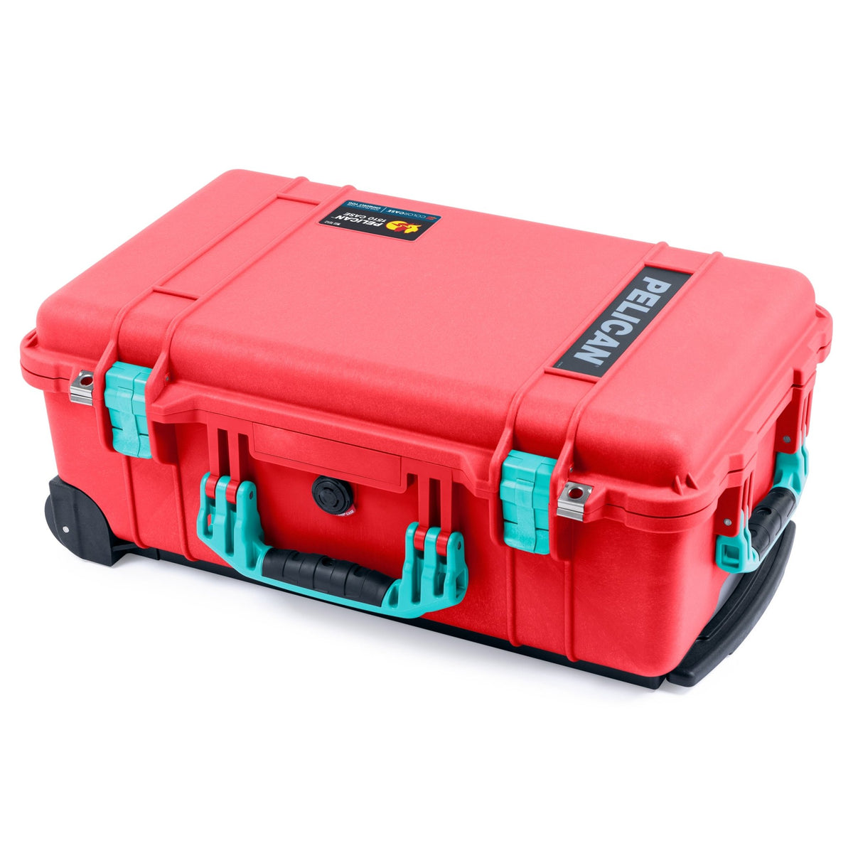 Pelican 1510 Case - Red &amp; Teal - Empty (Case Only)