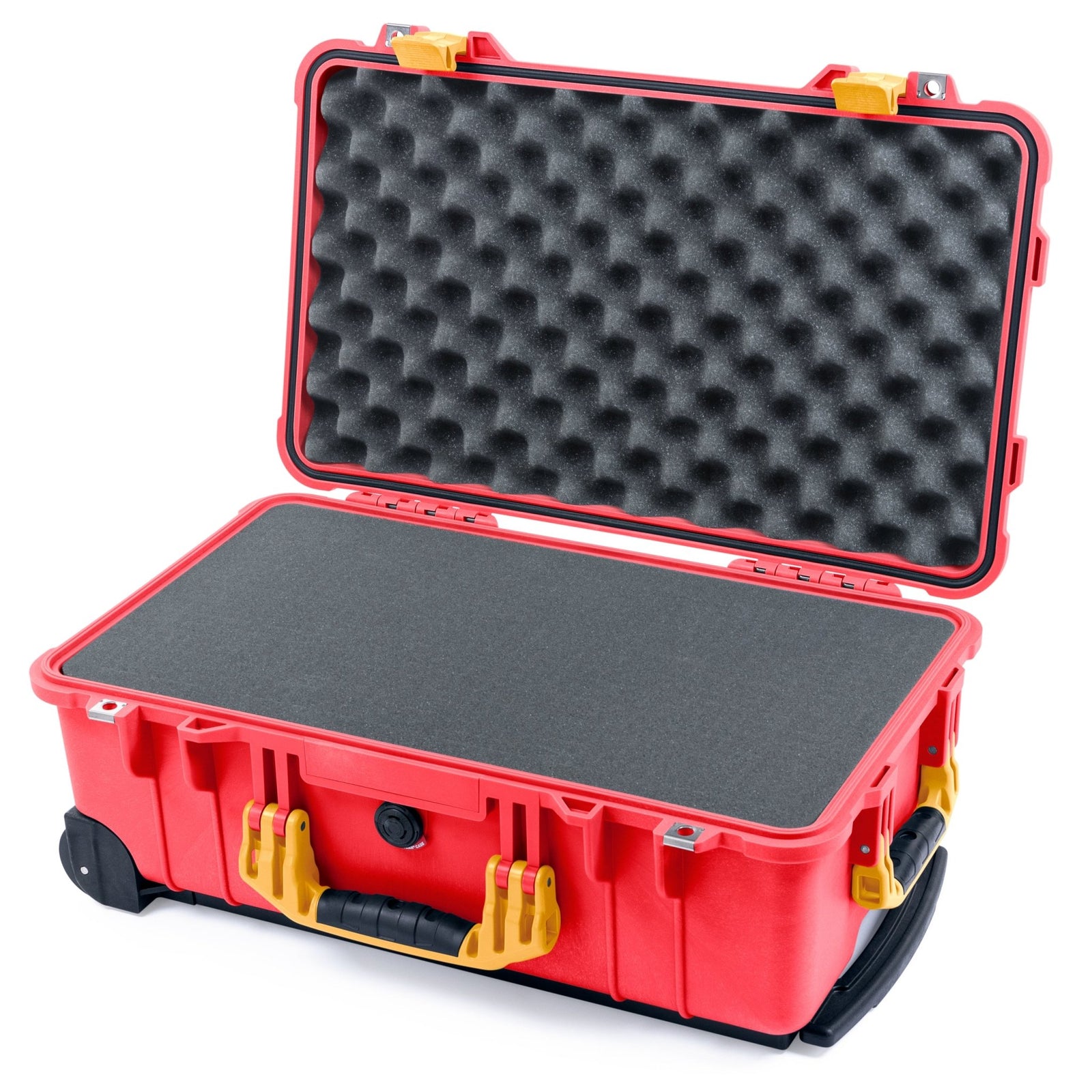 Pelican 1510 Case - Red & Yellow - Pick & Pluck Foam / Convolute Lid Foam