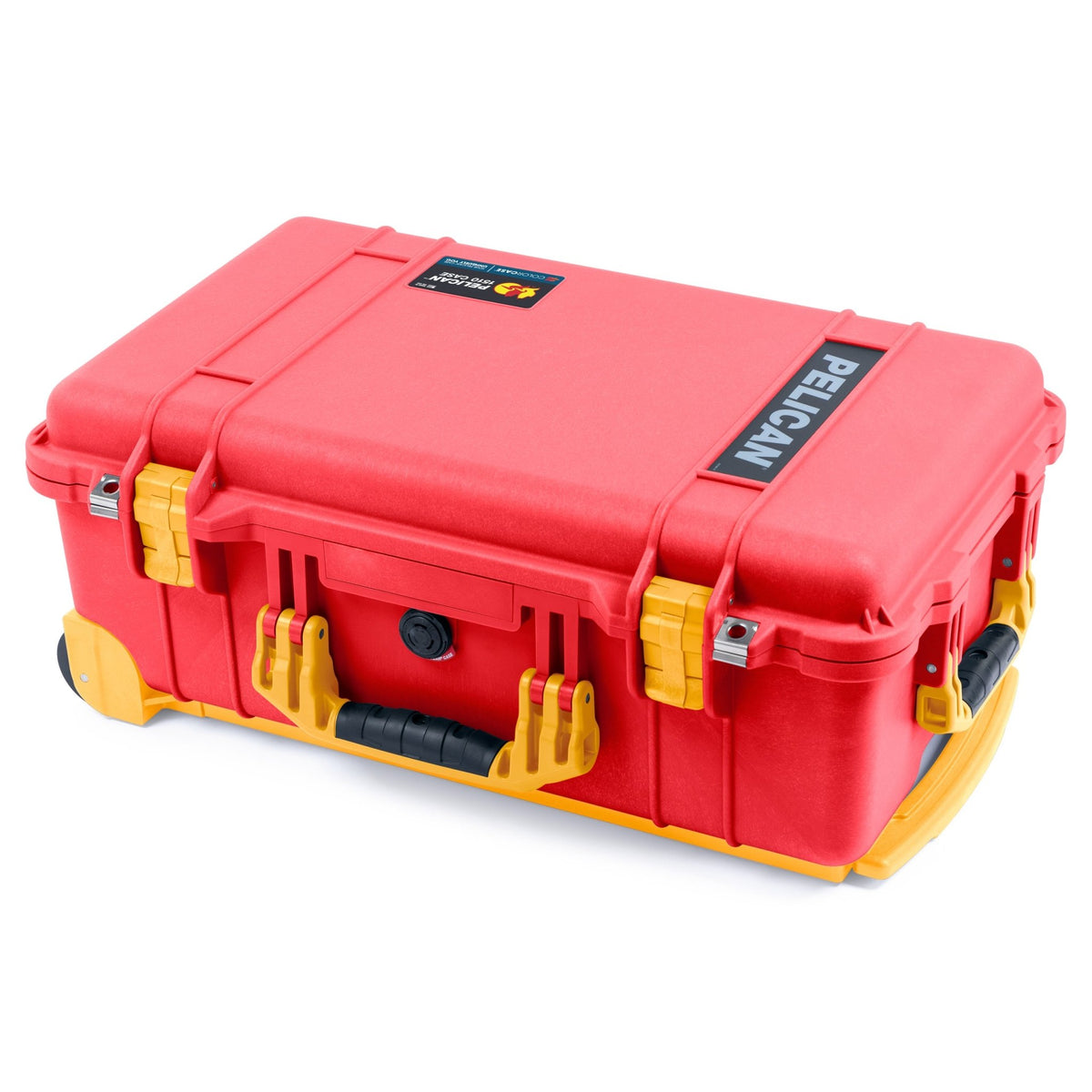 Pelican 1510 Case - Red &amp; Yellow Trolley - Empty (Case Only)
