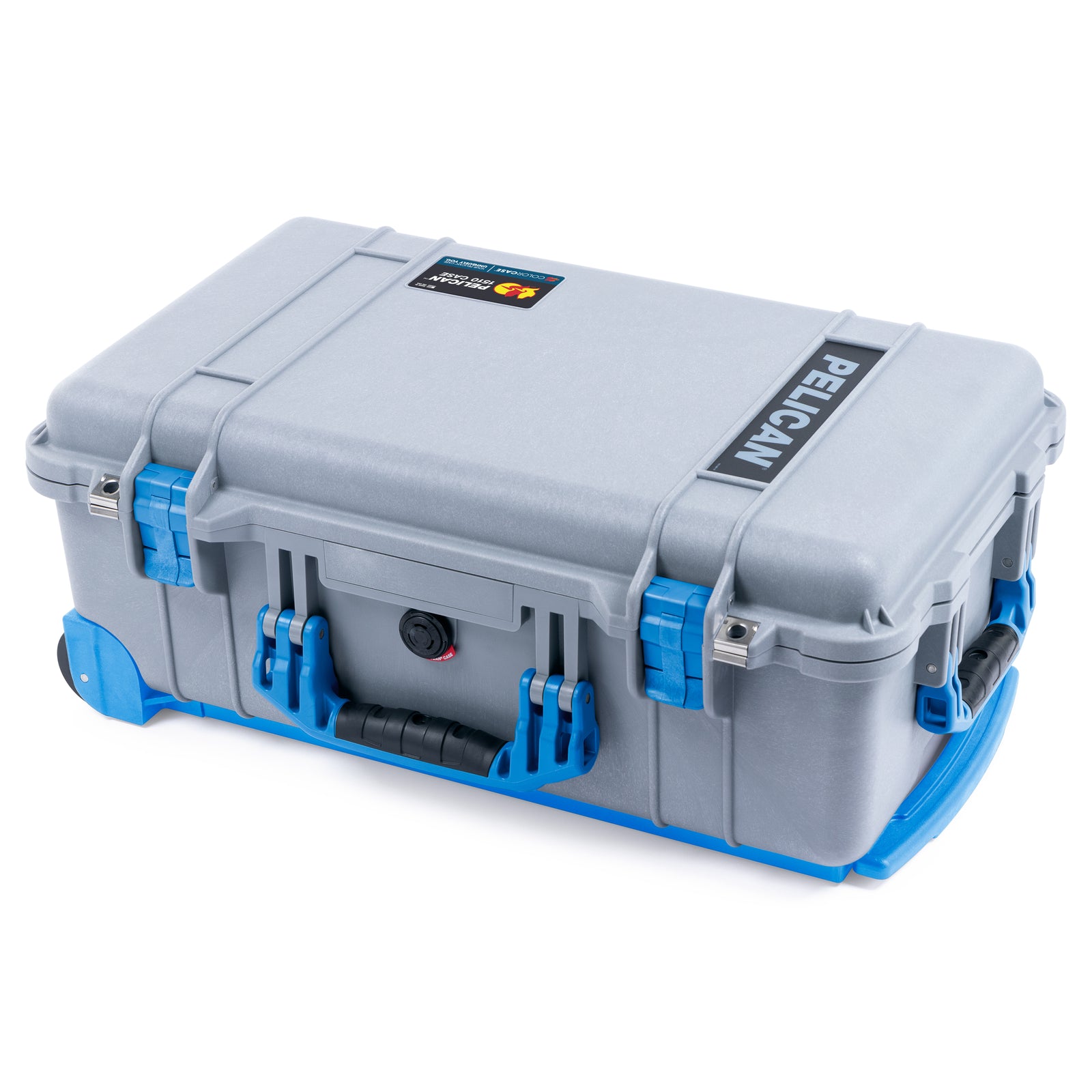 Pelican 1510 Case - Silver & Blue Trolley