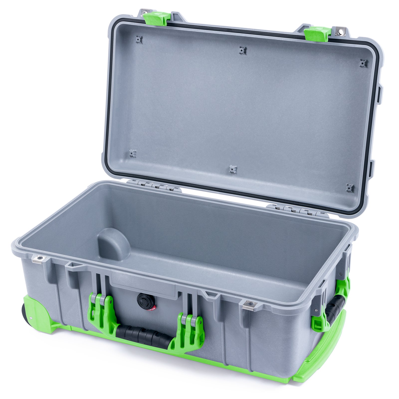 Pelican 1510 Case - Silver & Lime Green Trolley