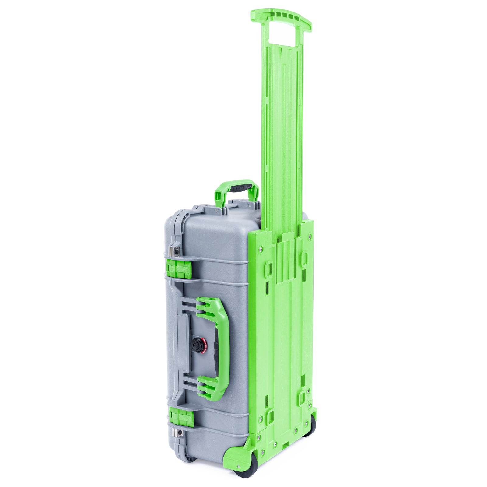 Pelican 1510 Case - Silver & Lime Green Trolley
