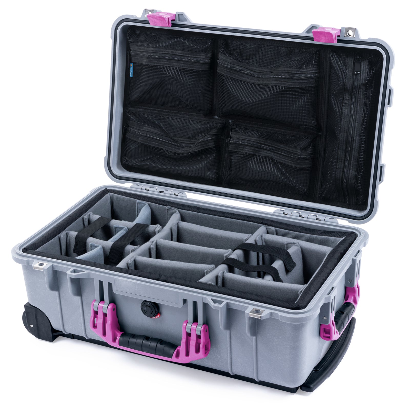 Pelican 1510 Case - Silver & Magenta