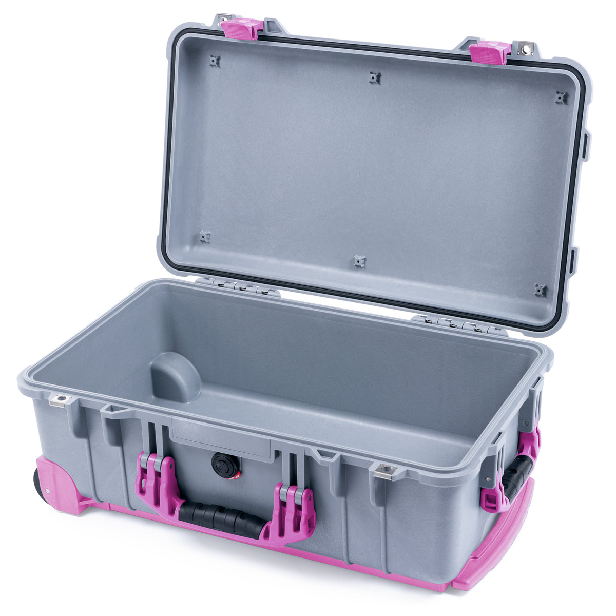 Pelican 1510 Case - Silver & Magenta Trolley