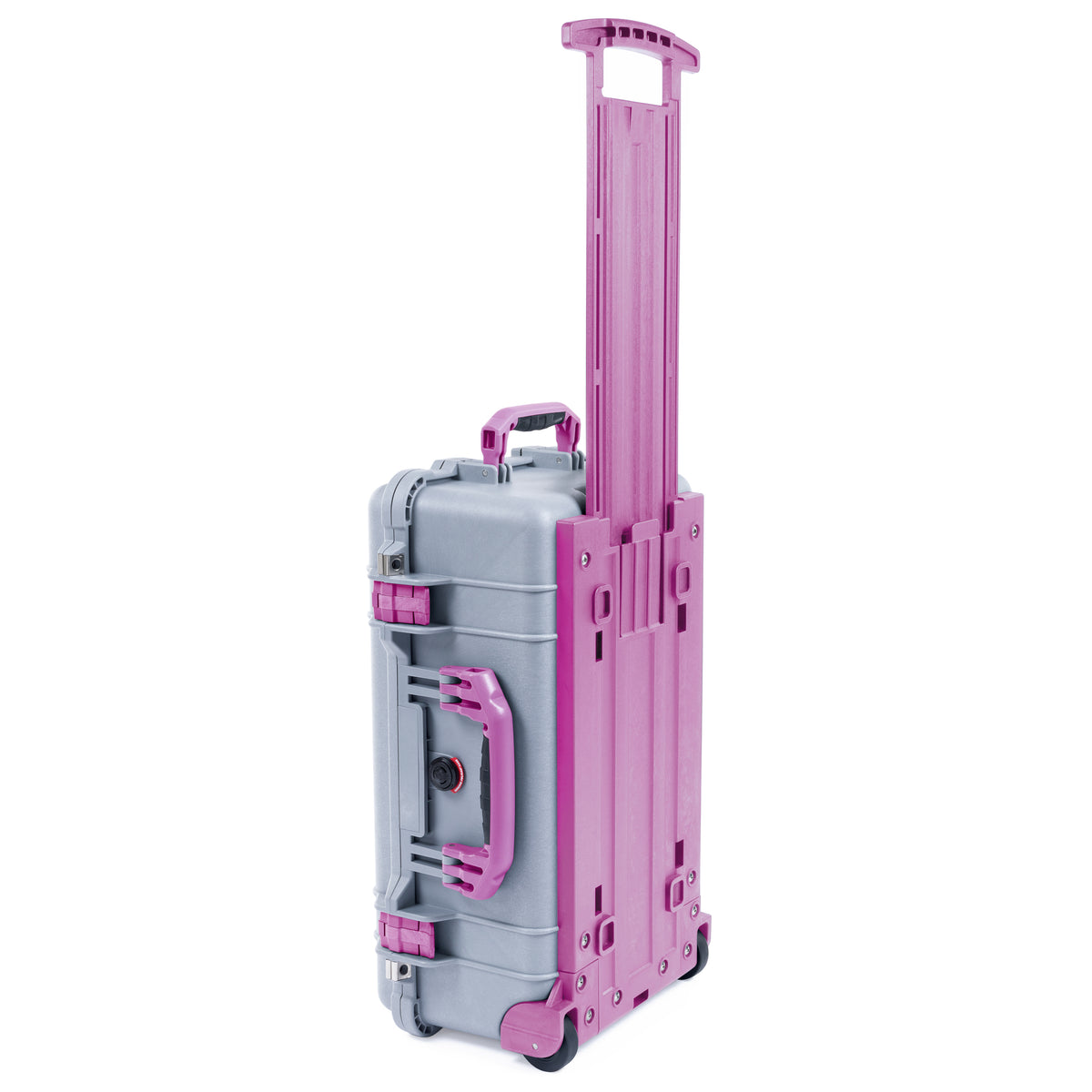 Pelican 1510 Case - Silver & Magenta Trolley