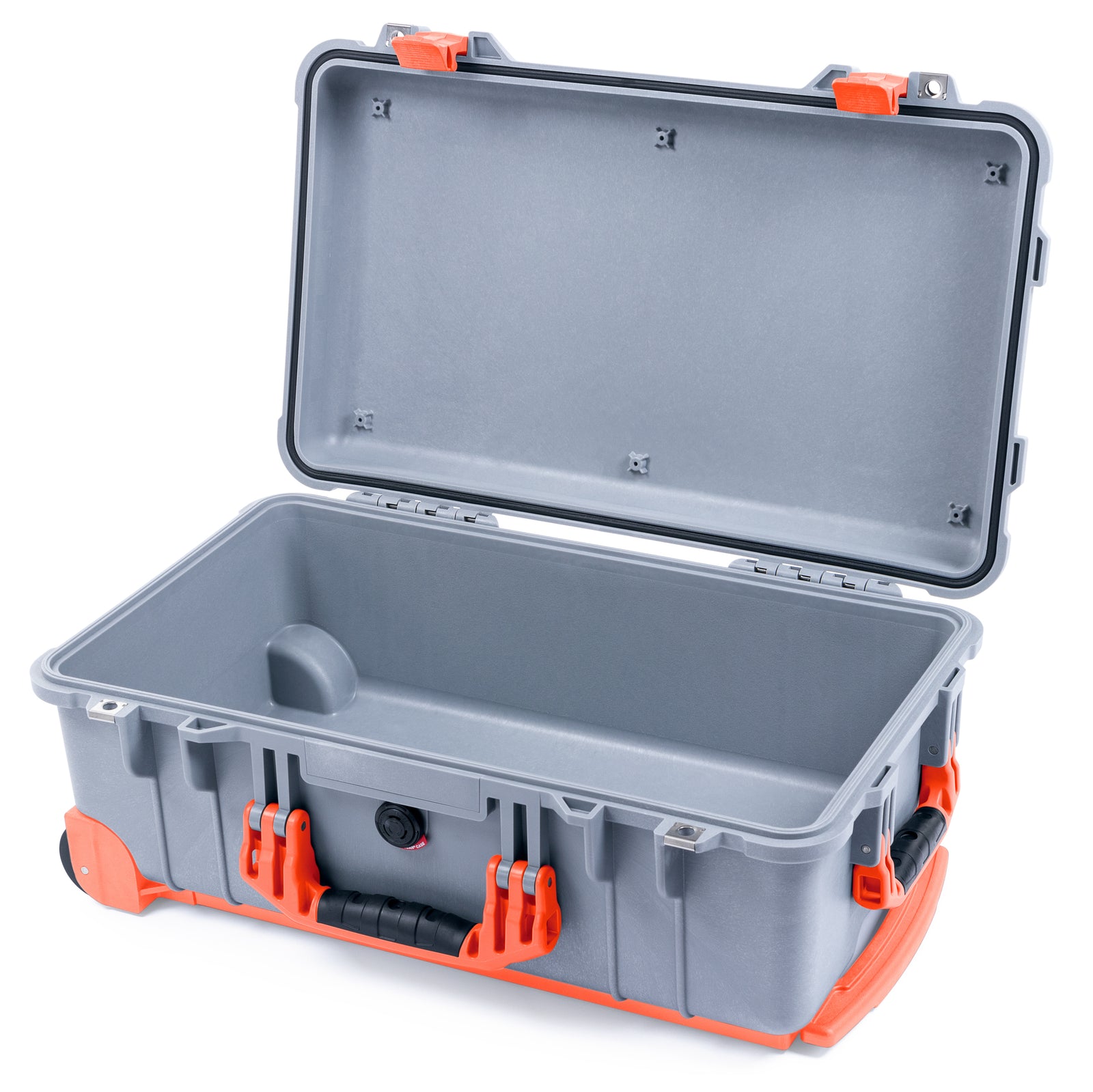 Pelican 1510 Case - Silver & Orange Trolley