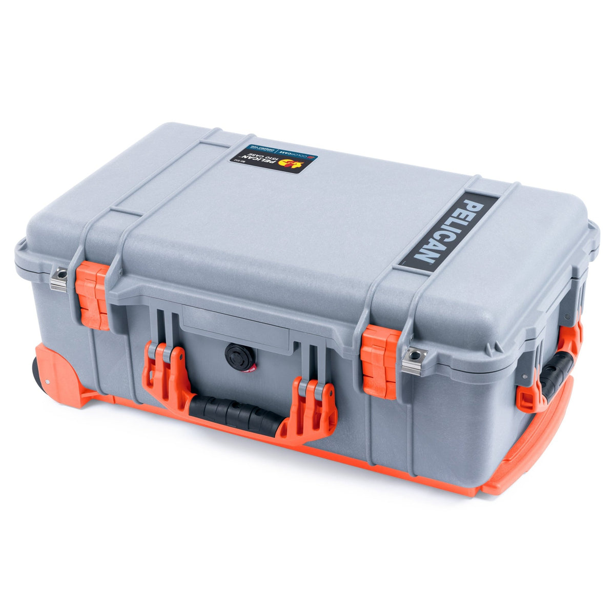 Pelican 1510 Case - Silver &amp; Orange Trolley - Empty (Case Only)