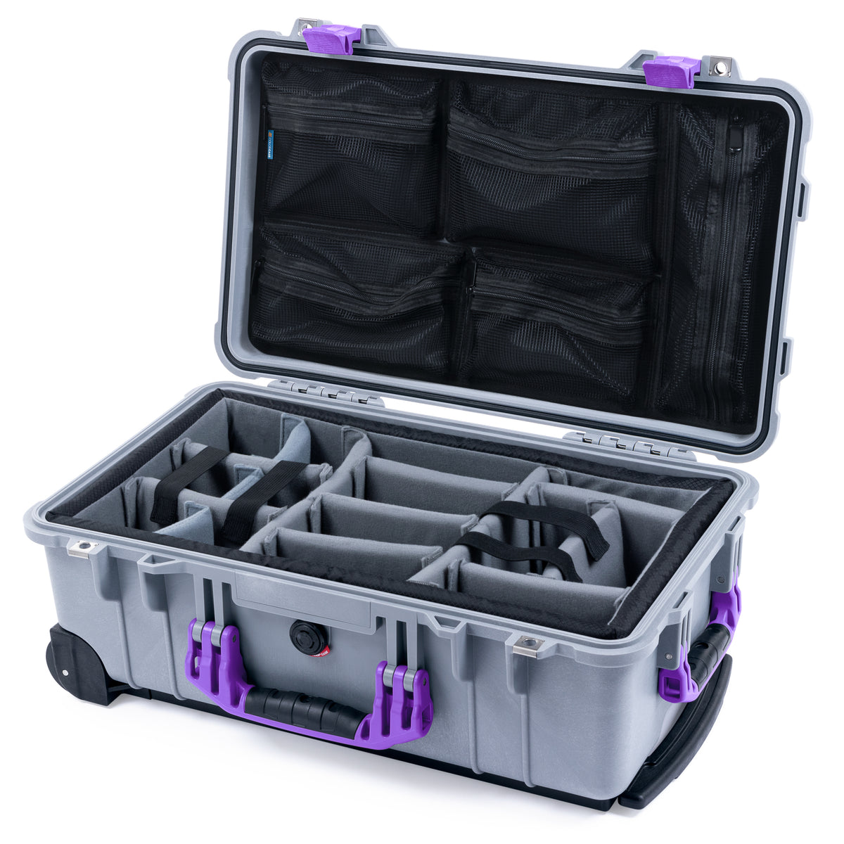 Pelican 1510 Case - Silver & Purple
