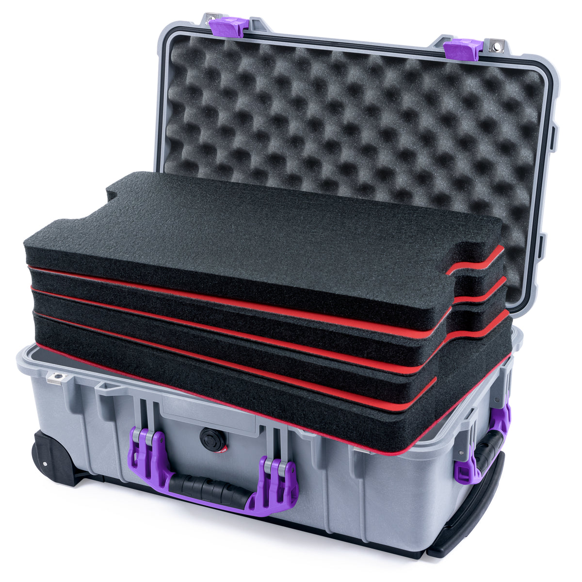 Pelican 1510 Case - Silver & Purple