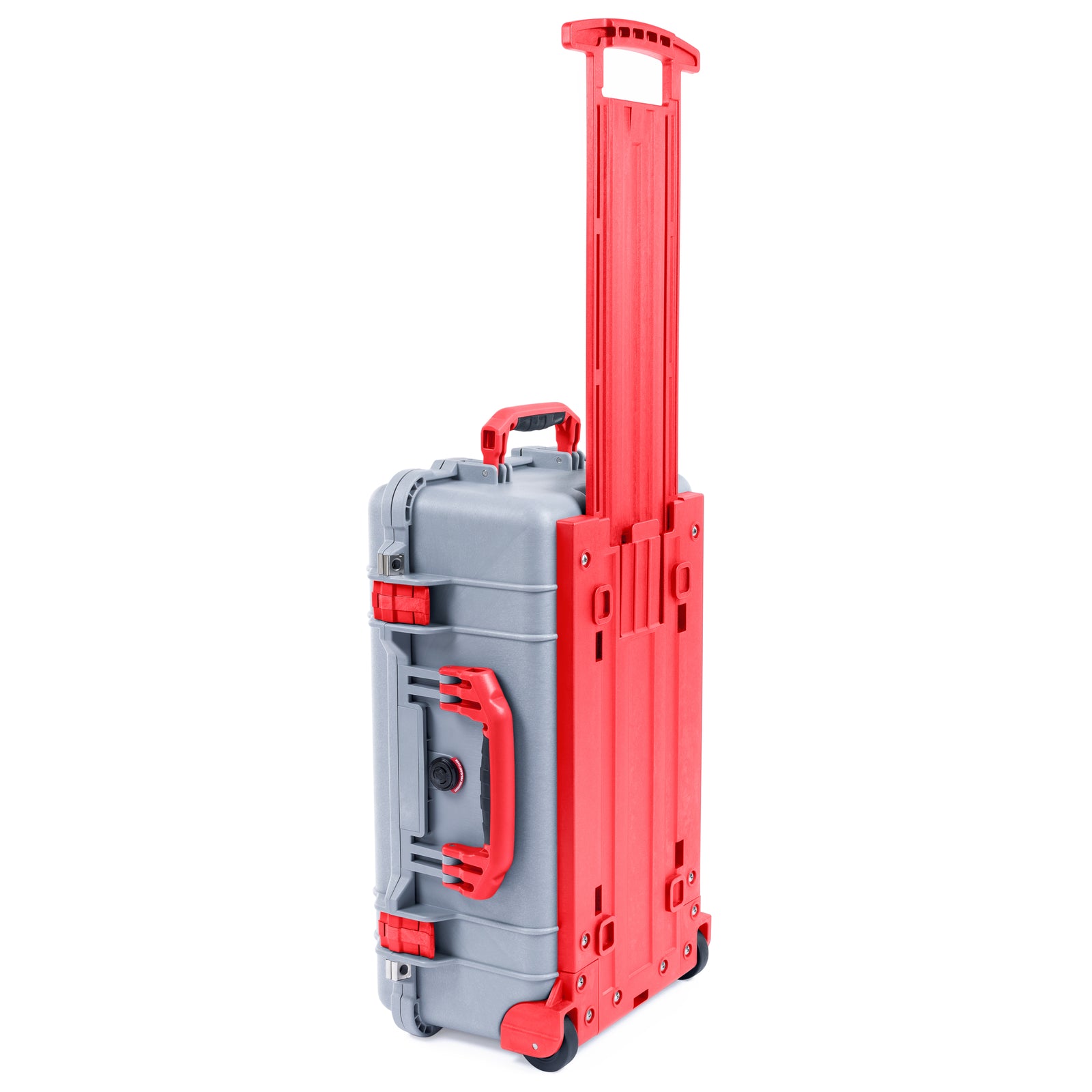 Pelican 1510 Case - Silver & Red Trolley