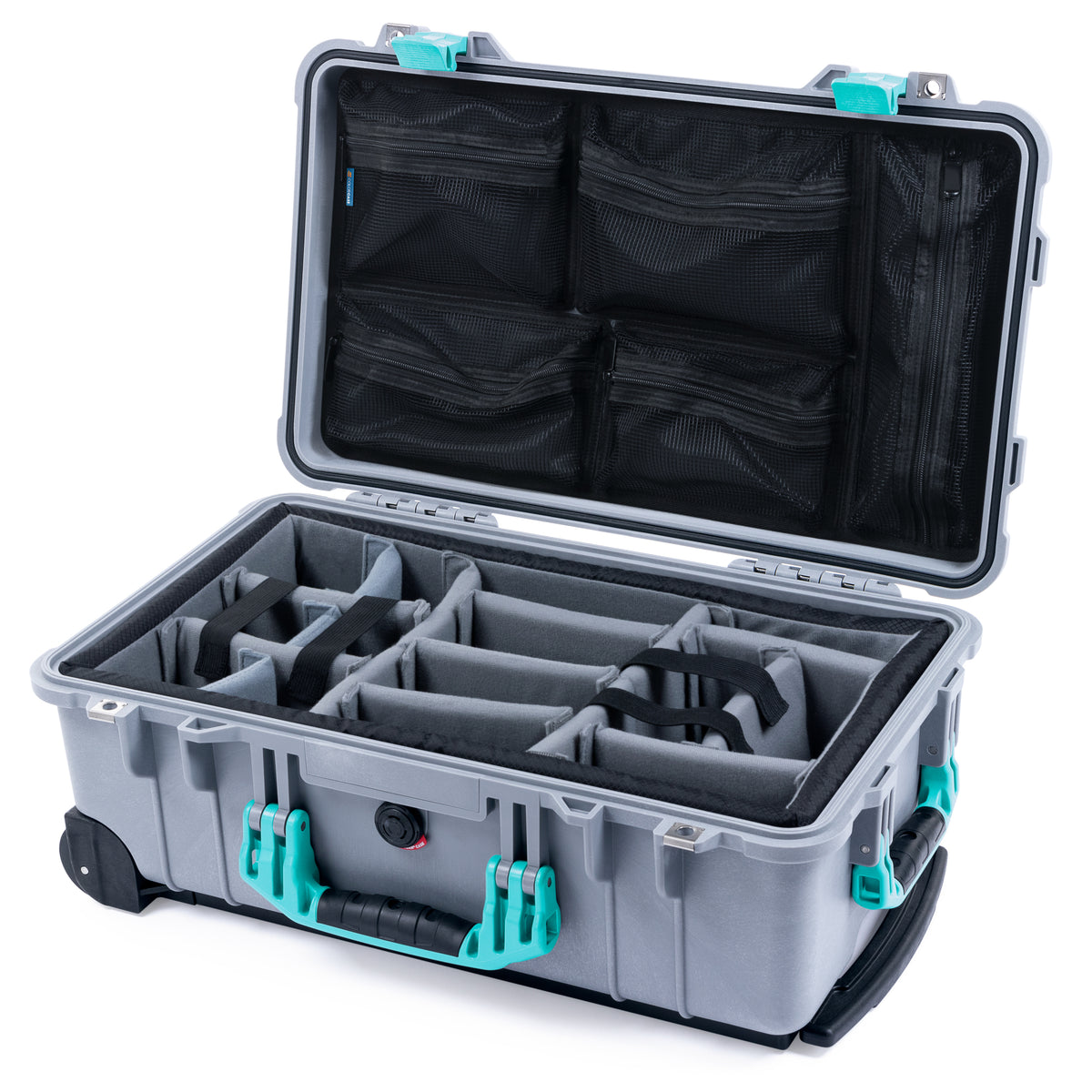 Pelican 1510 Case - Silver & Teal