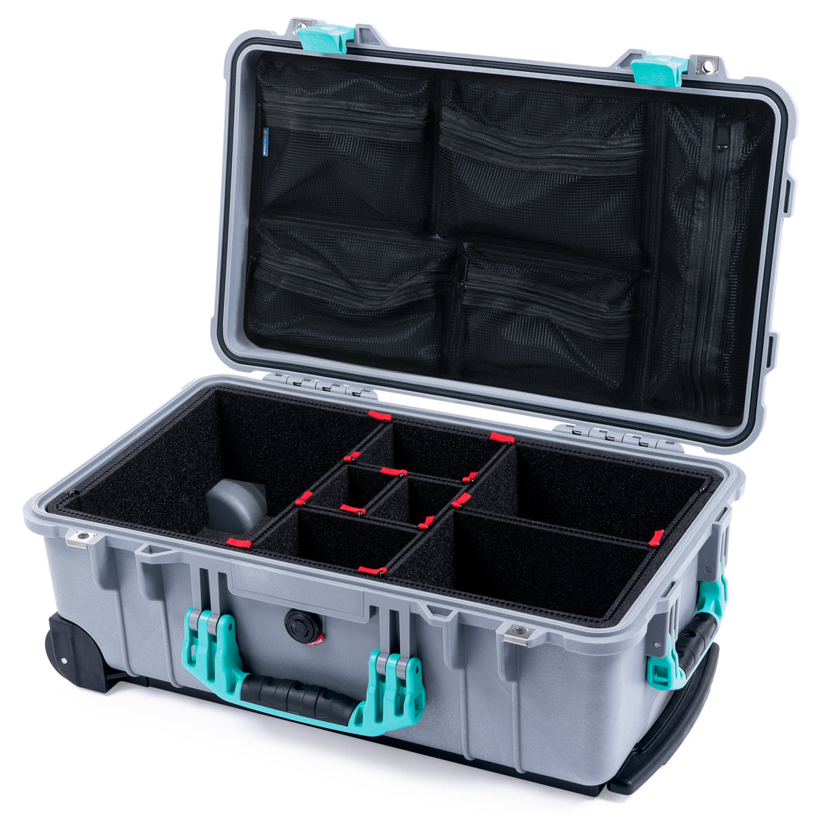 Pelican 1510 Case - Silver & Teal