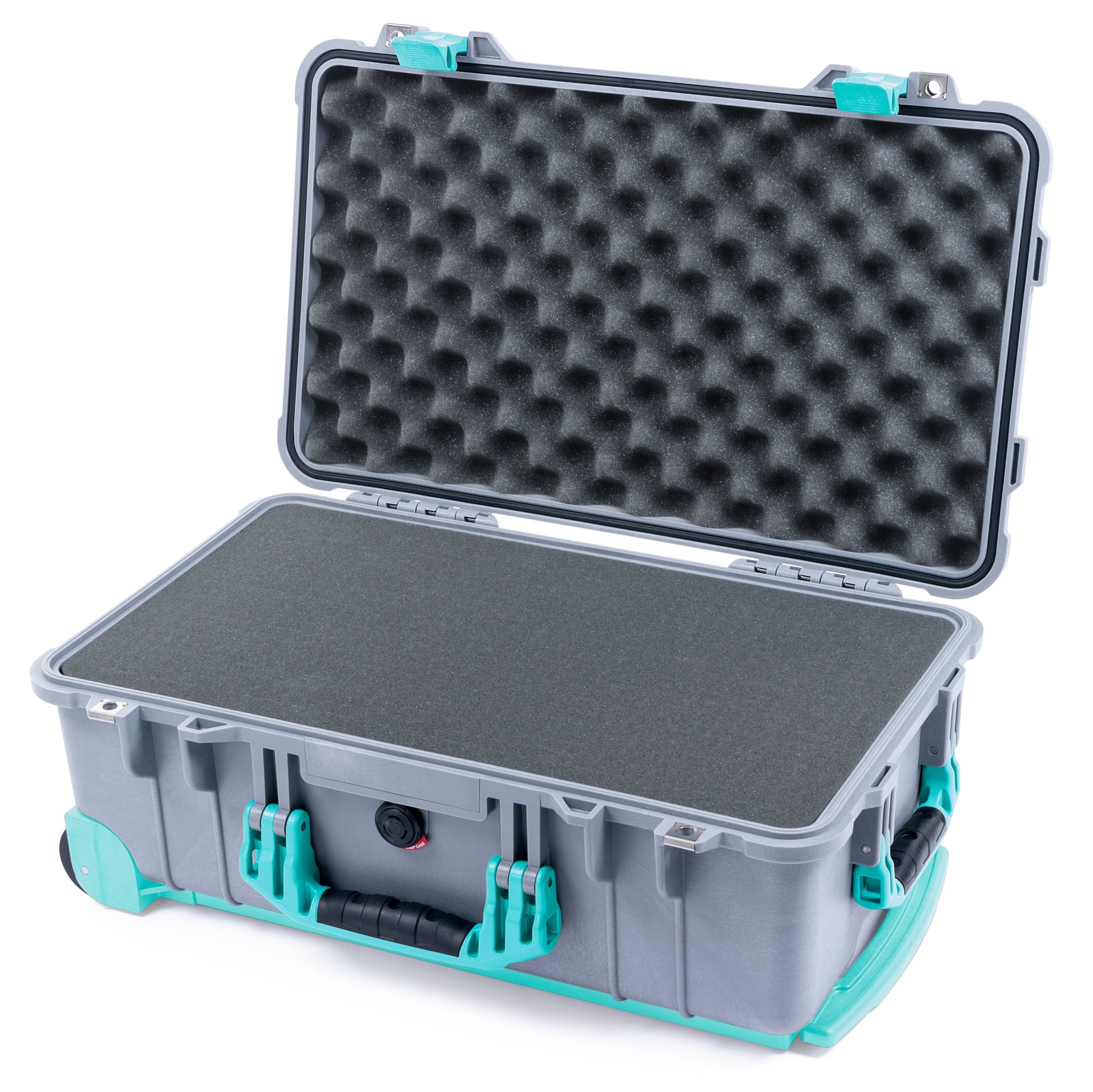 Pelican 1510 Case - Silver & Teal Trolley