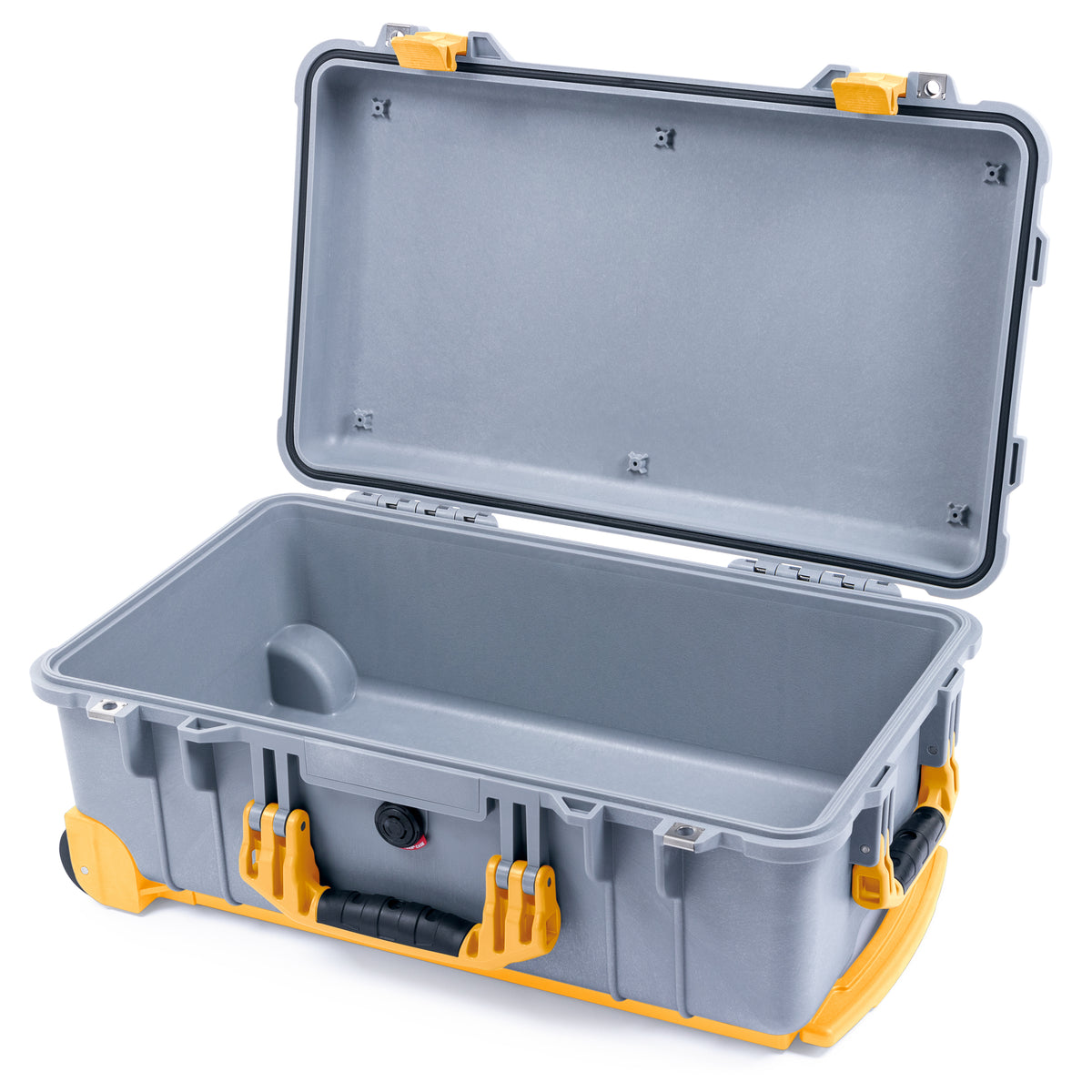 Pelican 1510 Case - Silver & Yellow Trolley